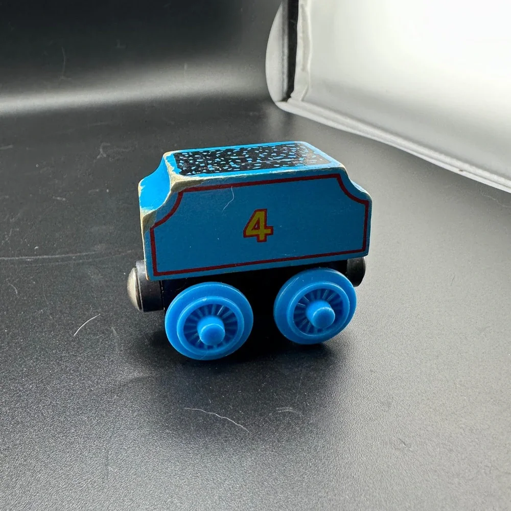 Vtg 1996 Thomas Wooden Railway Gordon Tender #4 Blue‎ Coal Train Britt Allcroft